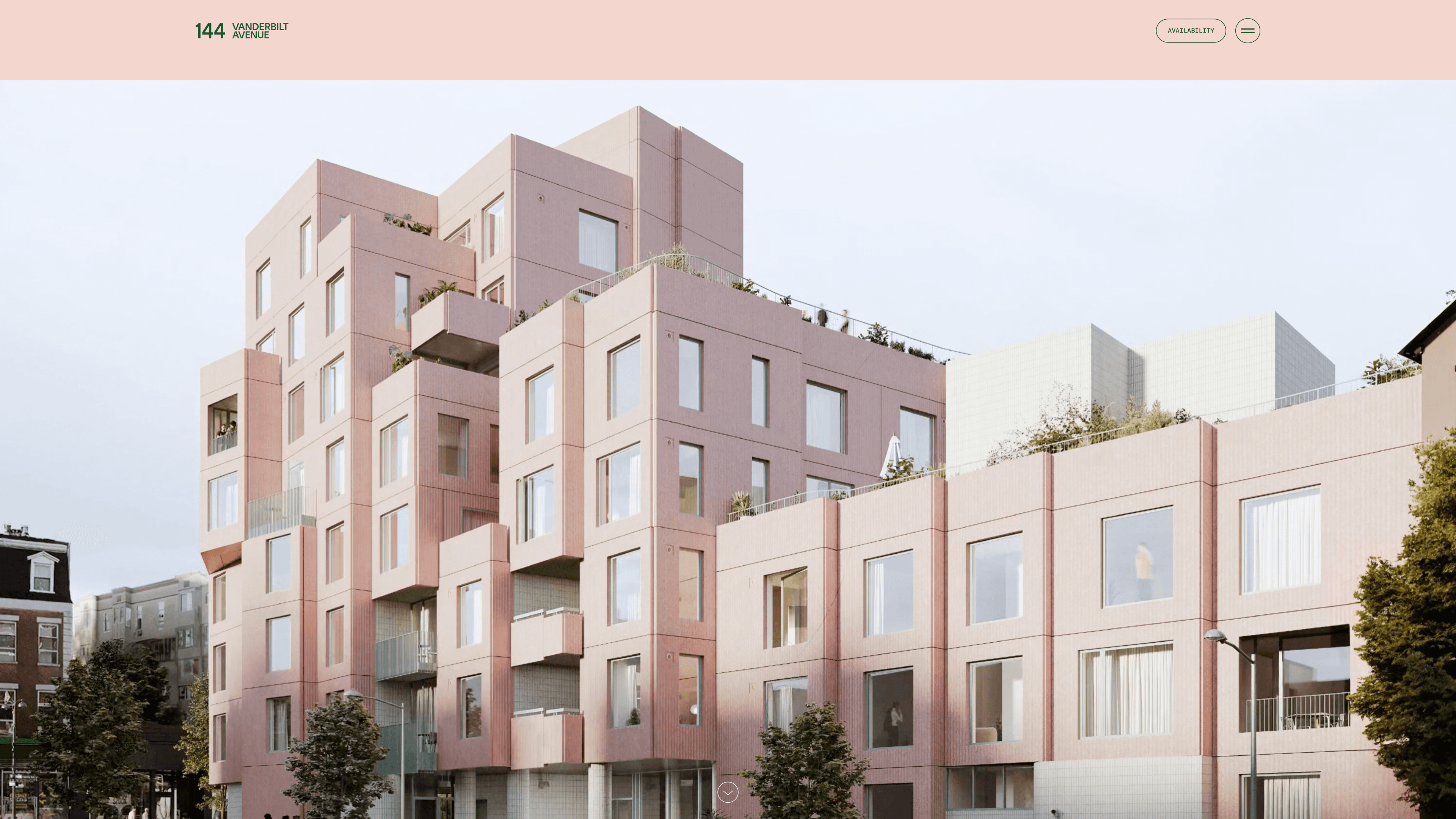 Ein Gebäude mit der Nummer 144 darauf