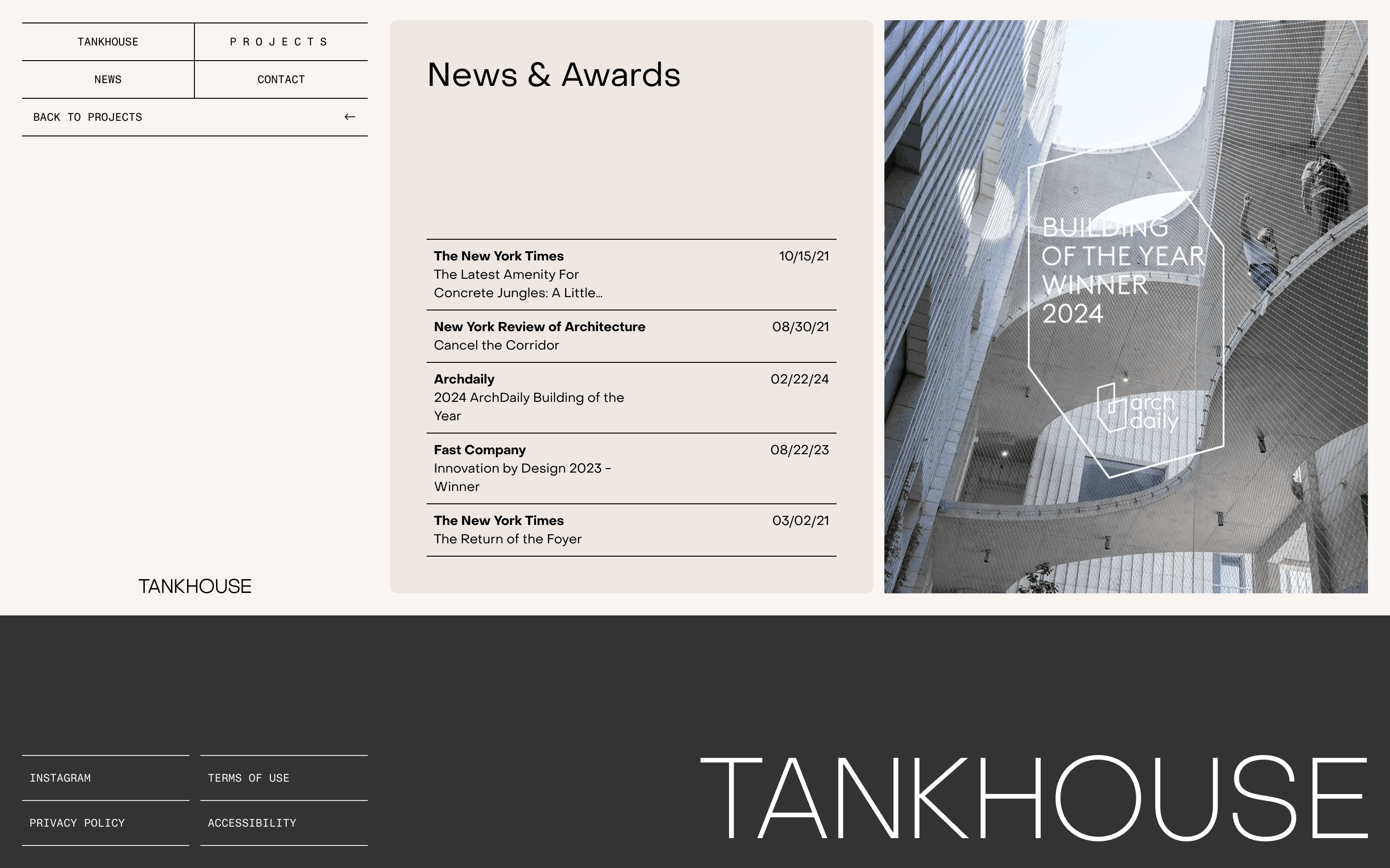 Neuigkeiten und Awards Seite