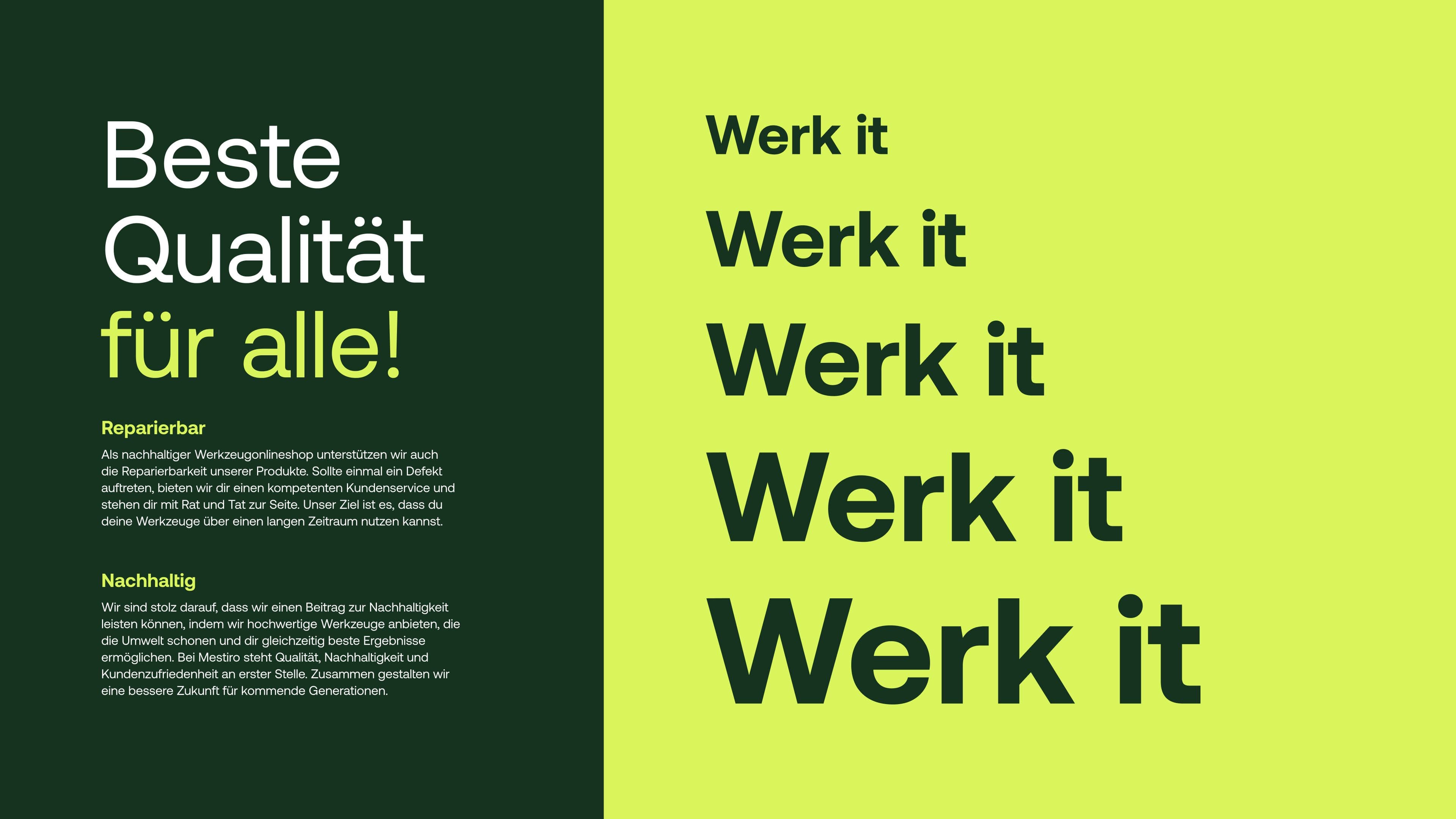 a green and yellow sign that says `` werk it werk it werk it werk it werk it '' .
