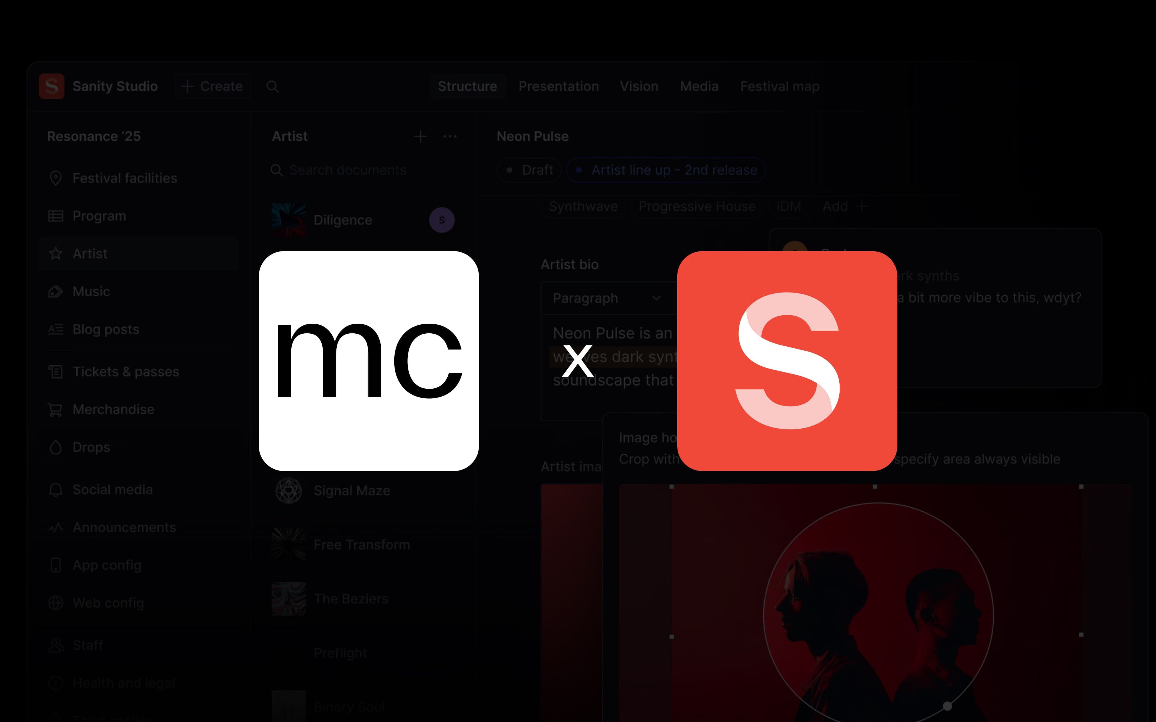 muse case Logo & Sanity Logo