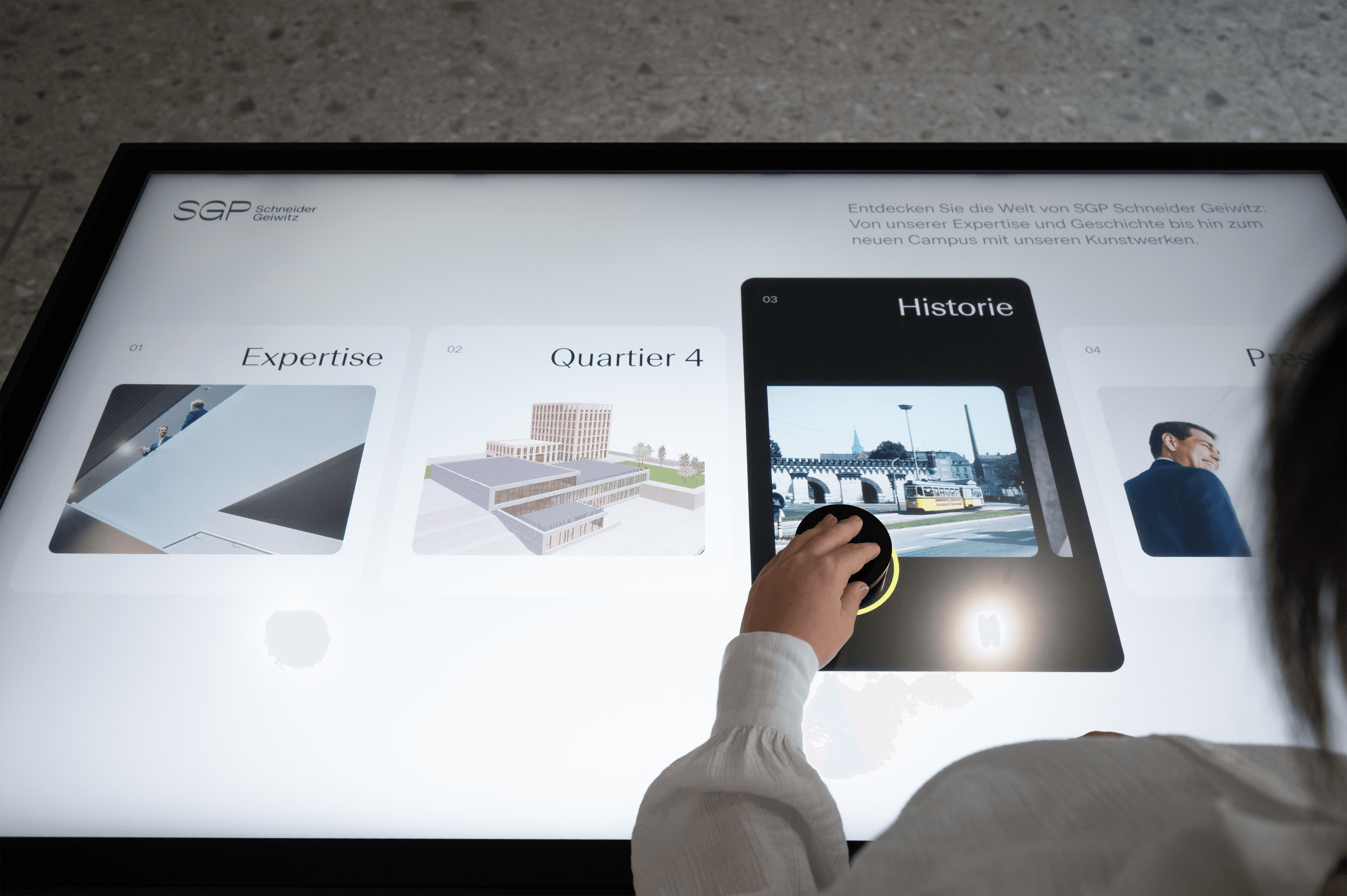 Nahaufnahme der Nutzeroberfläche der Software.