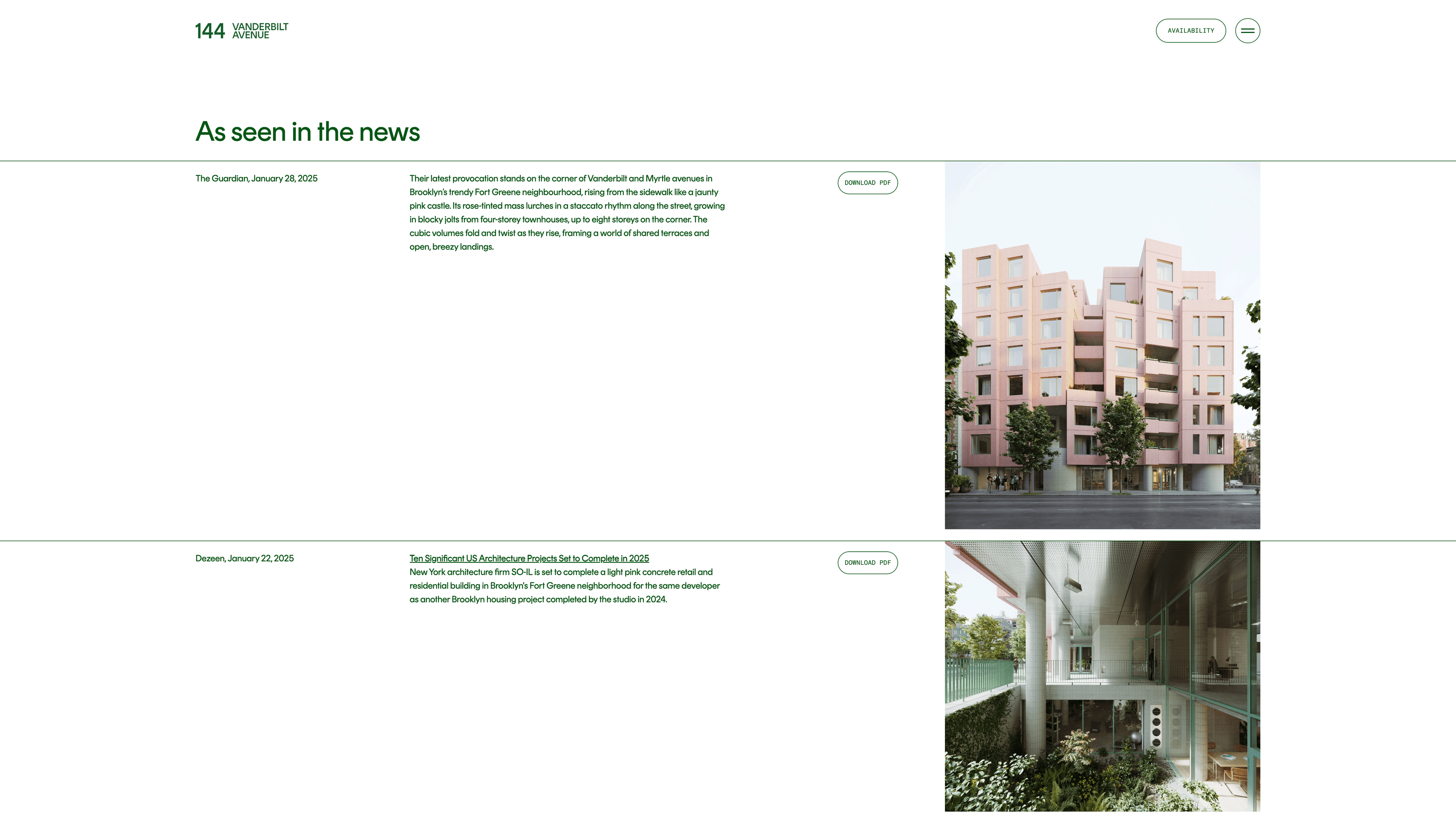 Screenshot News Seite